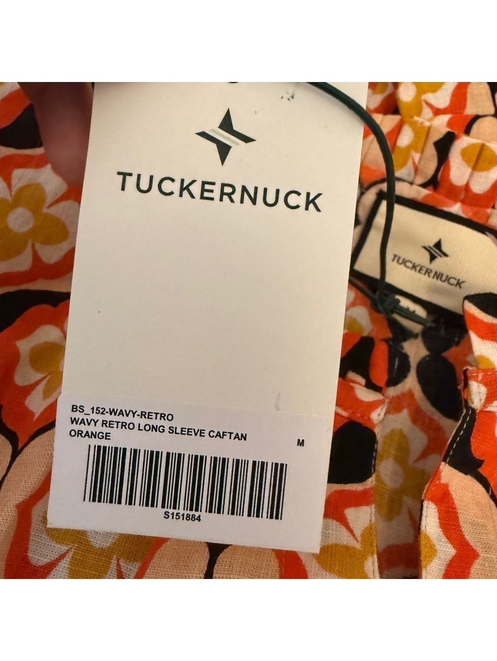 Medium Tuckernuck Beach Honeycomb Bloom Marisol Tie-Waist Caftan - Picture 7 of 10